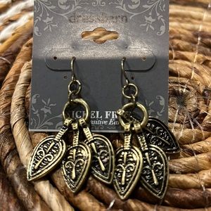 3/$18 Dressbarn Pierced Earrings -Nickel Free - Gold-Tone- Lot 605-New